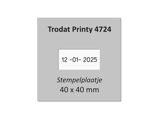 [TRO-TPL4724] Tekstplaatje Trodat Printy 4724 met inktkussen