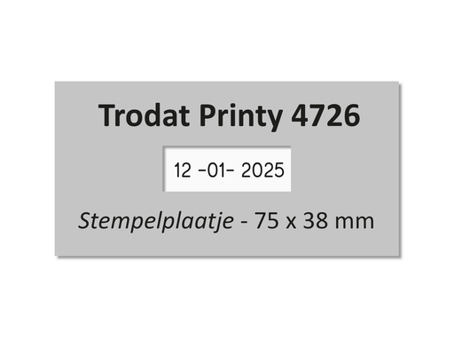 [TRO-TPL4726] Tekstplaatje Trodat Printy 4726 met inktkussen