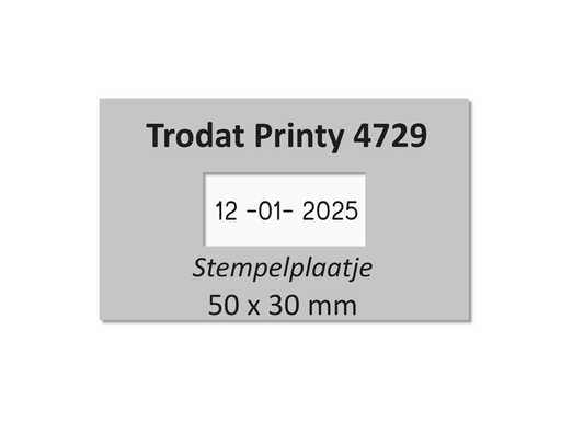 [TRO-TPL4729] Tekstplaatje Trodat Printy 4729 met inktkussen