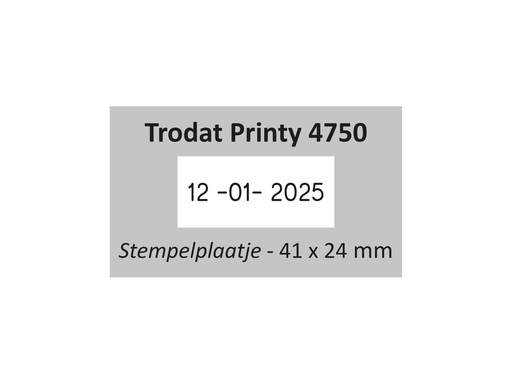 [TRO-TPL4750] Tekstplaatje Trodat Printy 4750 met inktkussen