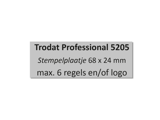[TRO-TPL5205] Tekstplaatje Trodat Professional 5205 met inktkussen