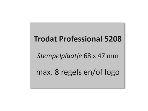 [TRO-TPL5208] Tekstplaatje Trodat Professional 5208 met inktkussen