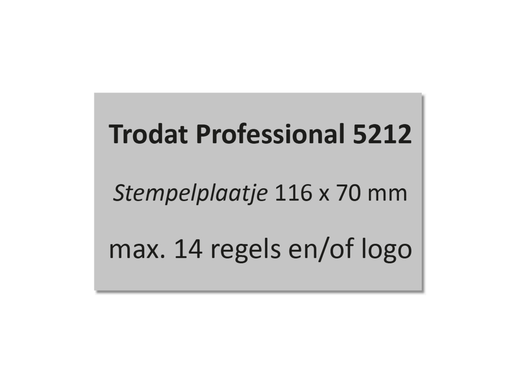 [TRO-TPL5212] Tekstplaatje Trodat Professional 5212 met inktkussen