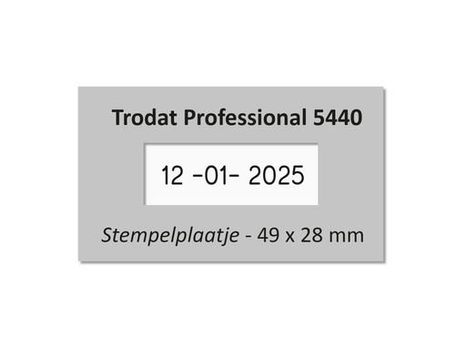 [TRO-TPL5440] Tekstplaatje voor Trodat Professional 5440 met inktkussen