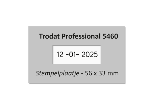 [TRO-TPL5460] Tekstplaatje Trodat professional 5460 met inktkussen