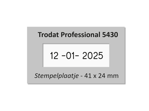 [TRO-TPL5480] Tekstplaatje Trodat Professional 5480 met inktkussen