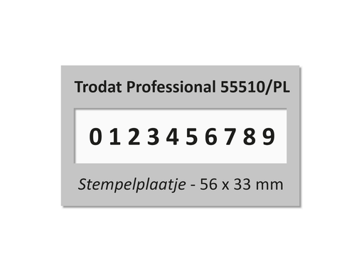 [TRO-TPL55510PL] Tekstplaatje Trodat Professional 55510PL met inktkussen