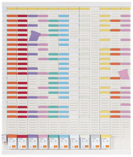 [ACCO-1915626] Nobo T-kaarten planner met 13 panelen