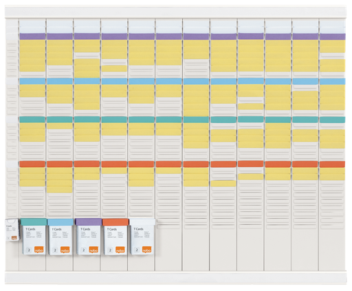 [ACCO-1915628] Nobo T-kaarten planner met 12 panelen 32 sleuven