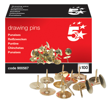[OUT-900567] Punaise 5 Star 10mm vernikkeld (100)