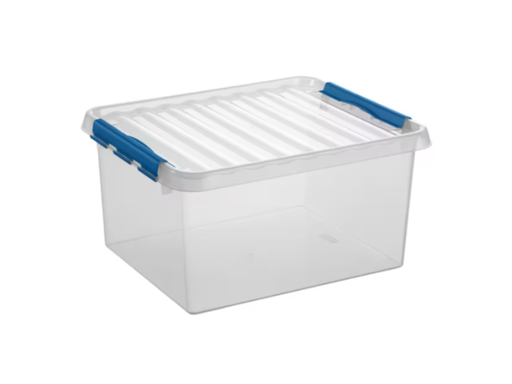 [KAN-78500611] Opbergbox Sunware Q-line 36L transparant/blauw