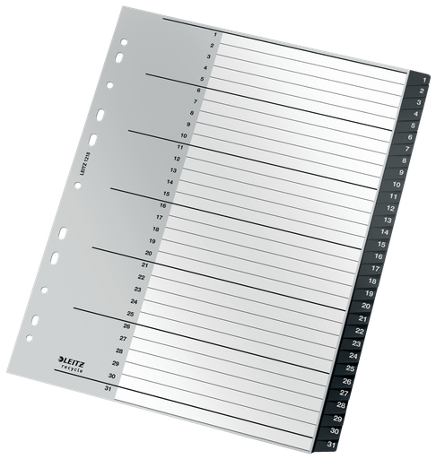 [ESS-12180000] Tabbladen Leitz Recycle PP A4 Maxi 1-31 11-gaats zwart