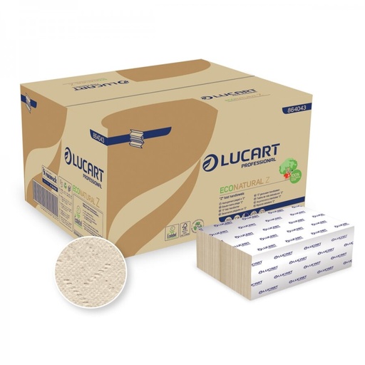 [OND-LUC02] Handdoeken Lucart ECO natural Z-vouw 2-laags 22,5x24cm 200vel (15)