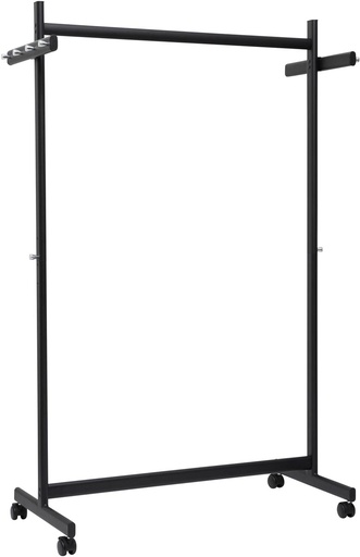[TIM-9424190] Kledingrek MAUL samba mobiel 115x173x51cm max. 40kg met 8 haken zwart RAL9004