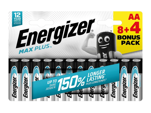 [TIM-3738607] Energizer max plus AA/LR06 8+4