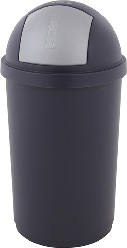 [TIM-VB01379] Vuilnisbak Curver met push-deksel 50L blauw en grijs