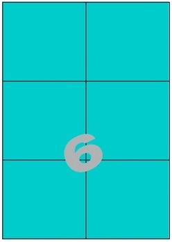 [ETI-ETIK14] Etiketten 06 etik/blad 105x99mm 600bl/d blauw