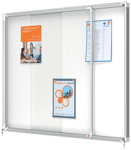 [ACCO-1902609] Binnenvitrine Nobo magnetisch met schuifdeur 15xA4