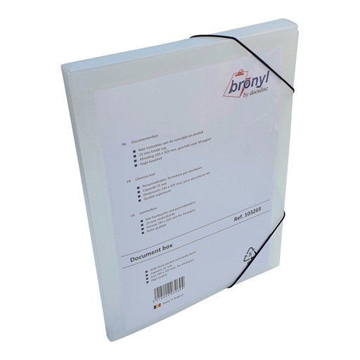 Elastobox Bronyl PP A4 25mm wit panorama