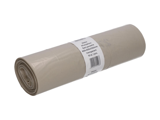 [TIM-99424D] Vuilniszakken Deiss LDPE 65+50x135cm 240L 42µ transparant (10)