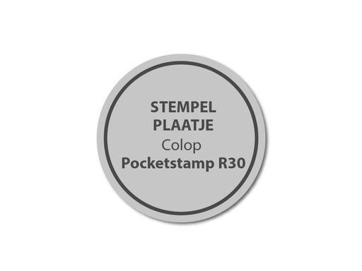 [COL-TPLR30] Tekstplaatje Colop R30