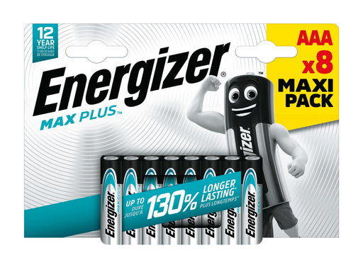 [TIM-3752207] Batterij Energizer Max Plus AAA (8)