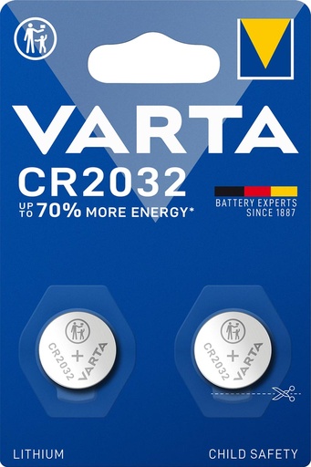 [TIM-603212] Knoopcelbatterij Varta Lithium CR2032 (2)