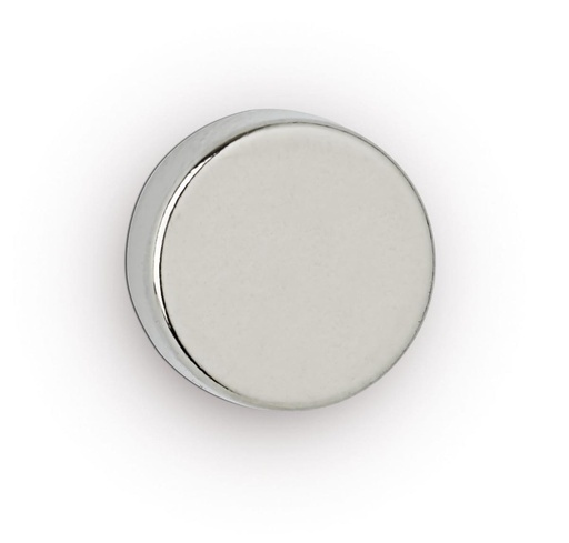 [TIM-6181896] Schijfmagneet neodymium MAUL voor whitebord Ø12x3mm draagkracht 2,5kg zilver (10)