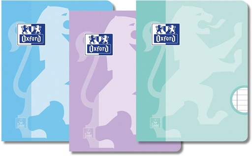 [TIM-4171664] Schrift Oxford School karton A5 gelijnd 72blz met kantlijn assorti pastel (3)
