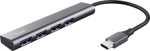 [TIM-24948] USB-Hub USB-C 3.2 Trust Halyx 4 poorten zilver