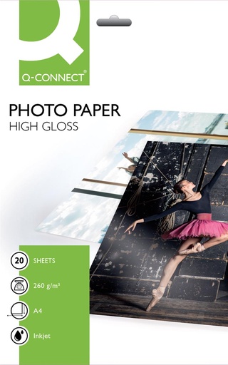 [TIM-KF02163] Fotopapier Q-Connect A4 260g (20)