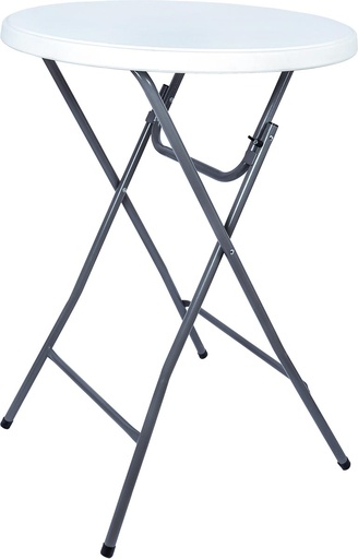 [TIM-8712601] Inklapbare statafel Brasq BT100 Ø80cm wit