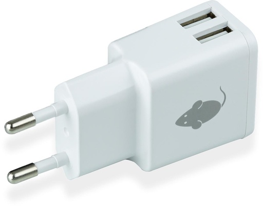 [TIM-6956552] Oplader Greenmouse Dual 2xUSB-A wit