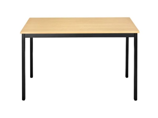 [MUB-TAFEL03] Tafel Eco ft L160 x D80 x H75cm poten antraciet / blad beuk