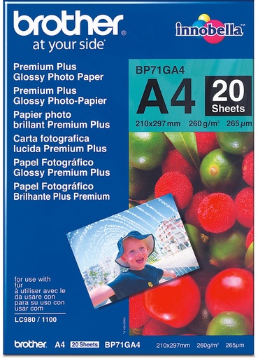 [TIM-BP71GA4] Fotopapier Brother glossy A4 260g (20)