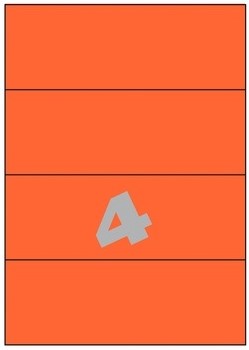 [ETI-ETIK17] Etiketten 04 etik/blad 210x74,25mm rood (200)