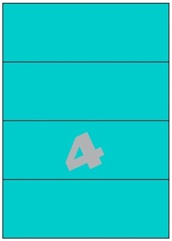 [ETI-ETIK18] Etiketten 04 etik/blad 210x74,25mm blauw (200)