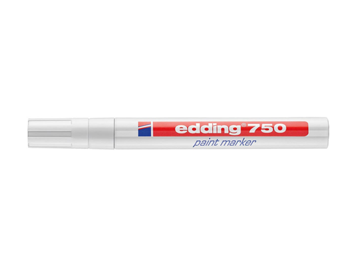 [TIM-750WT] Glanslakmarker Edding 750 ronde punt 2-4mm wit