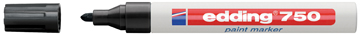 [TIM-750ZW] Glanslakmarker Edding 750 ronde punt 2-4mm zwart