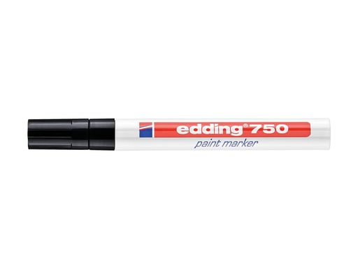 [TIM-750ZW] Glanslakmarker Edding 750 ronde punt 2-4mm zwart