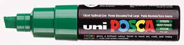 [TIM-PC8KV] Paintmarker Uni-ball Posca schuine punt 8mm groen