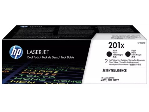 [HP-HPCF400XD] Toner HP Color Laser 201X DUO Color LaserJet Pro M252dn 2.800 pag. BK