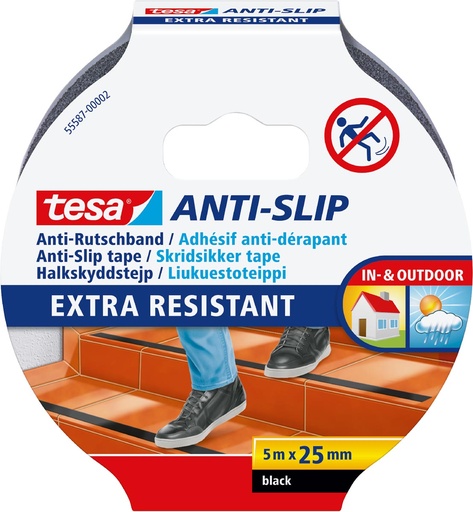 [TIM-5587211] Antislip tape Tesa 5mx25mm zwart