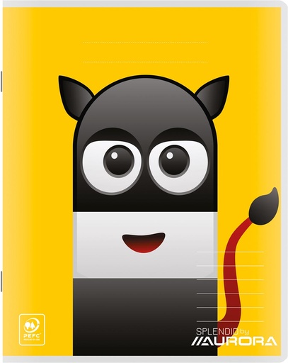 [TIM-150G1L] Kladschrift Aurora Writing 60 pp A5 gelijnd 96blz Monsters (20) 