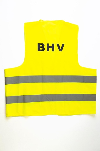 [TIM-39900] Veiligheidsvest Fixfirst XL (volwassen) met opdruk BHV geel