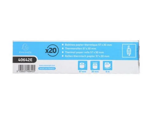 [EXA-40642E] Thermische papierrol Exacompta 57x30mm 55g wit zonder BPA (120)