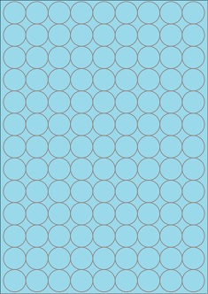 Etiketten Etipage 117 etik/bl Ø20mm 100bl/d blauw