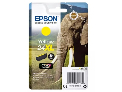 [EPS-T243440] Cartridge Epson Inkjet 24XL Expression Photo XP-55 740pag YEL