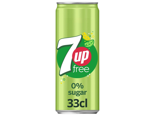 [TIM-53873] Frisdrank 7up Free sleek blik van 33cl (24)