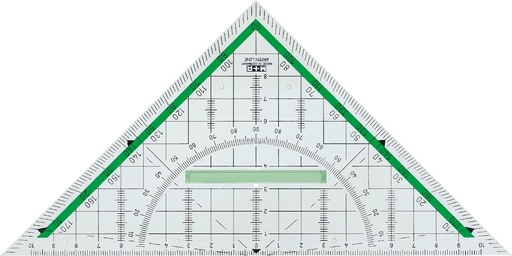 [TIM-170646] Geodriehoek M+R Green Line 22cm